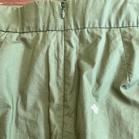 🆕 J CREW | NWT Green Skirt Casual High Rise Waist With Embroidery - Picture 3 of 5